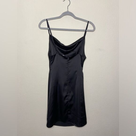 Urban Outfitters  Mallory Cowl Mini Black Slip Dress Size XS - Picture 9 of 12